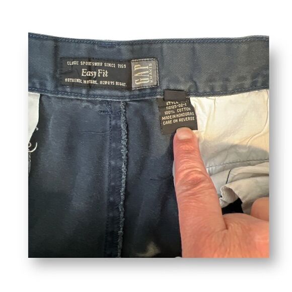 Gap Vintage Navy Blue Easy Fit Pleated Pants Size 32 - Picture 3 of 5